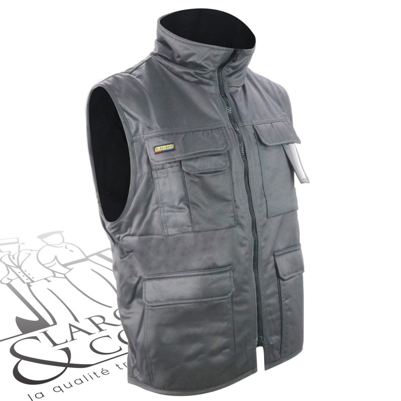 Gilet hiver doublé polaire gris
