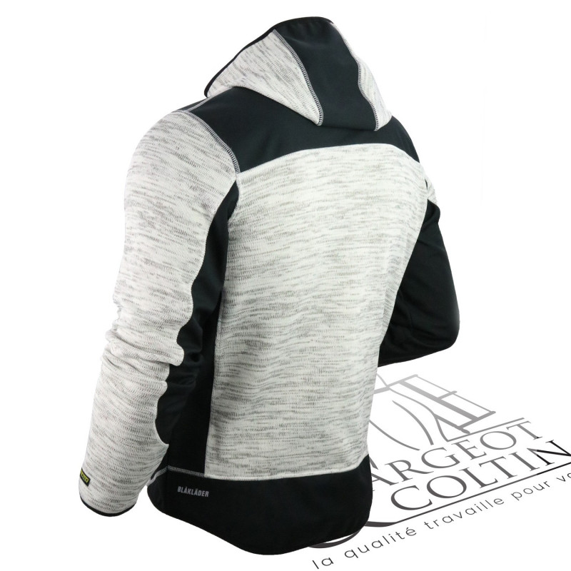 Veste polaire à capuche Blaklader gris chiné
