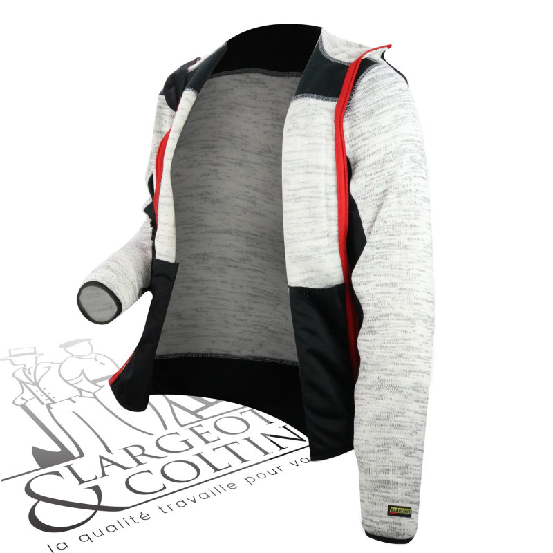 Veste polaire à capuche Blaklader gris chiné