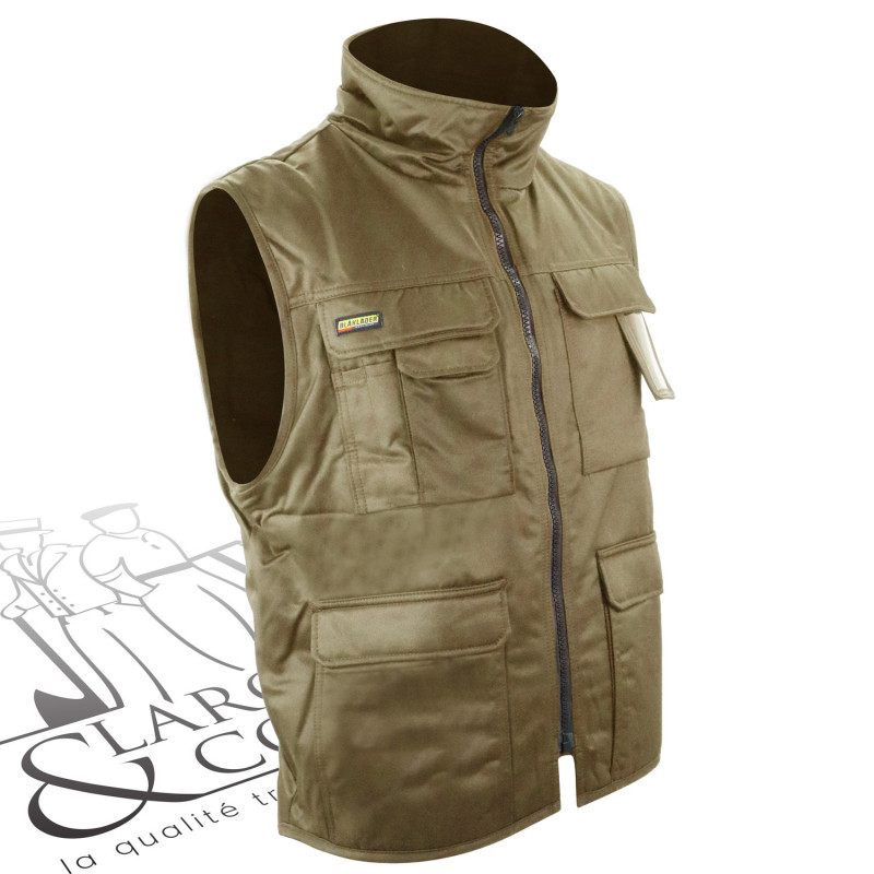 Gilet hiver doublé polaire beige