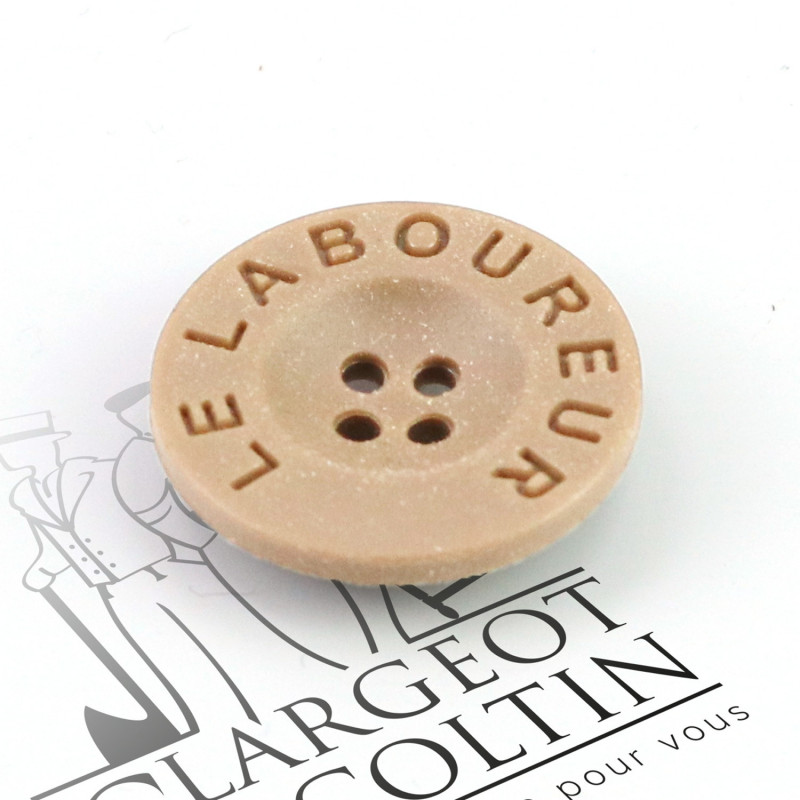 Lot de 5 boutons Le Laboureur marron