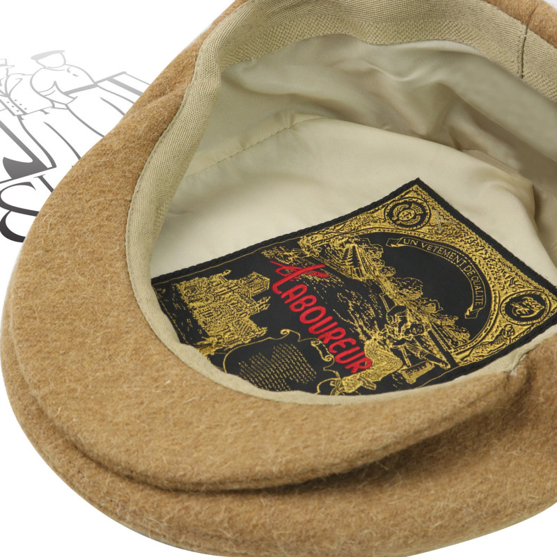 Casquette en laine de Burel le Laboureur marron