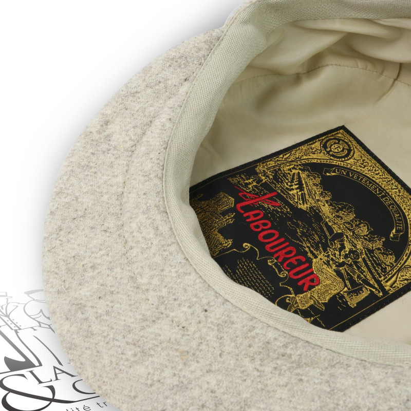 Casquette en laine écrue le Laboureur