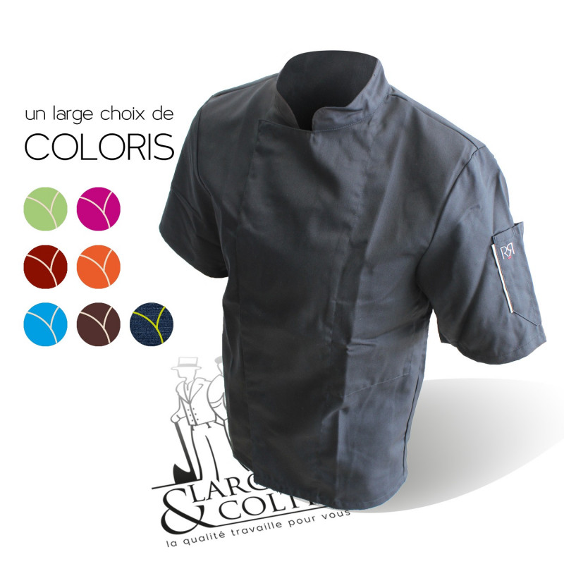 Veste de cuisine manches courtes, Nero Robur