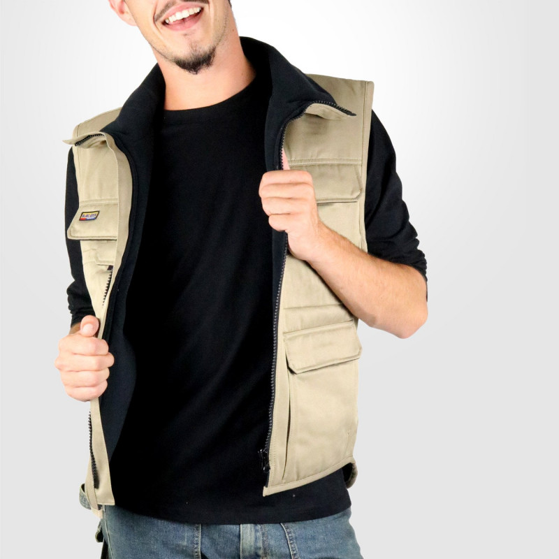 Gilet de travail sans manche Blaklader beige