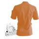 Veste de cuisine manches courtes orange poche beige, Nero Robur
