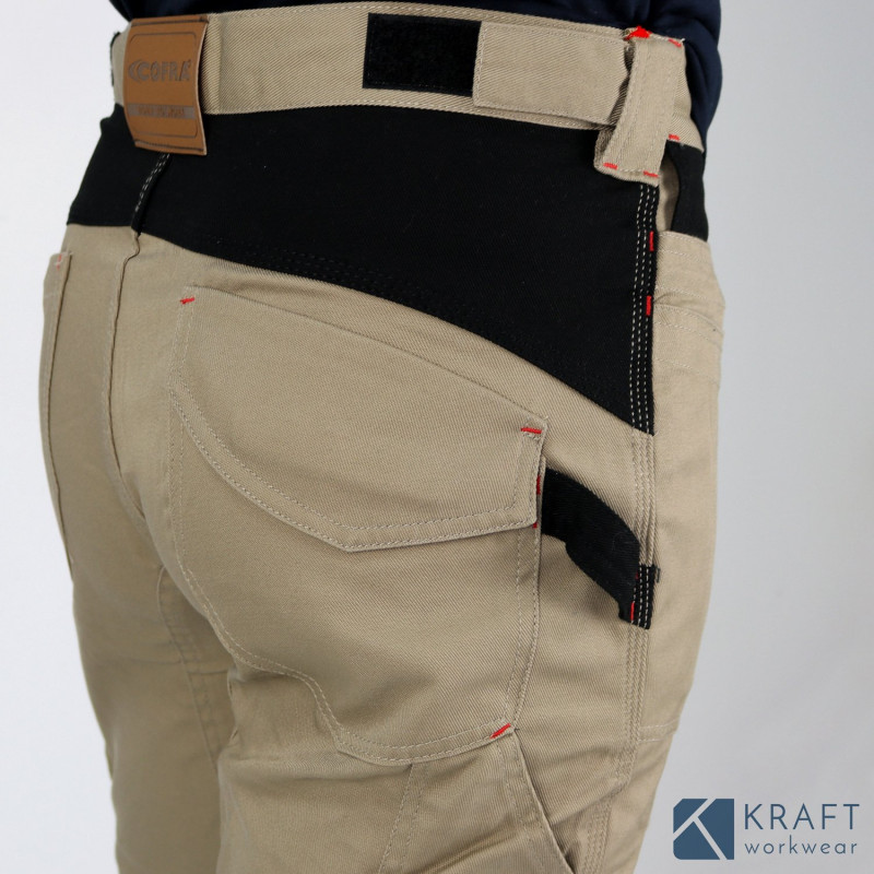 Pantalon de travail Cofra Bricklayer noir khaki