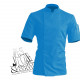 Veste de cuisine manches courtes bleu poche beige, Nero Robur