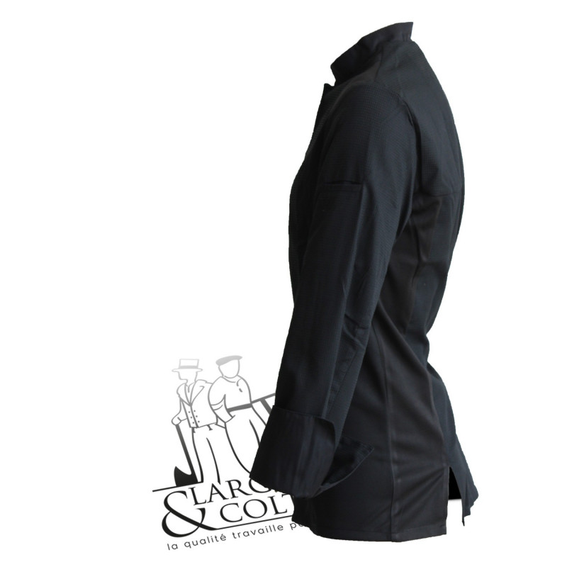 Veste de cuisine manches longues noire, Siaka Robur