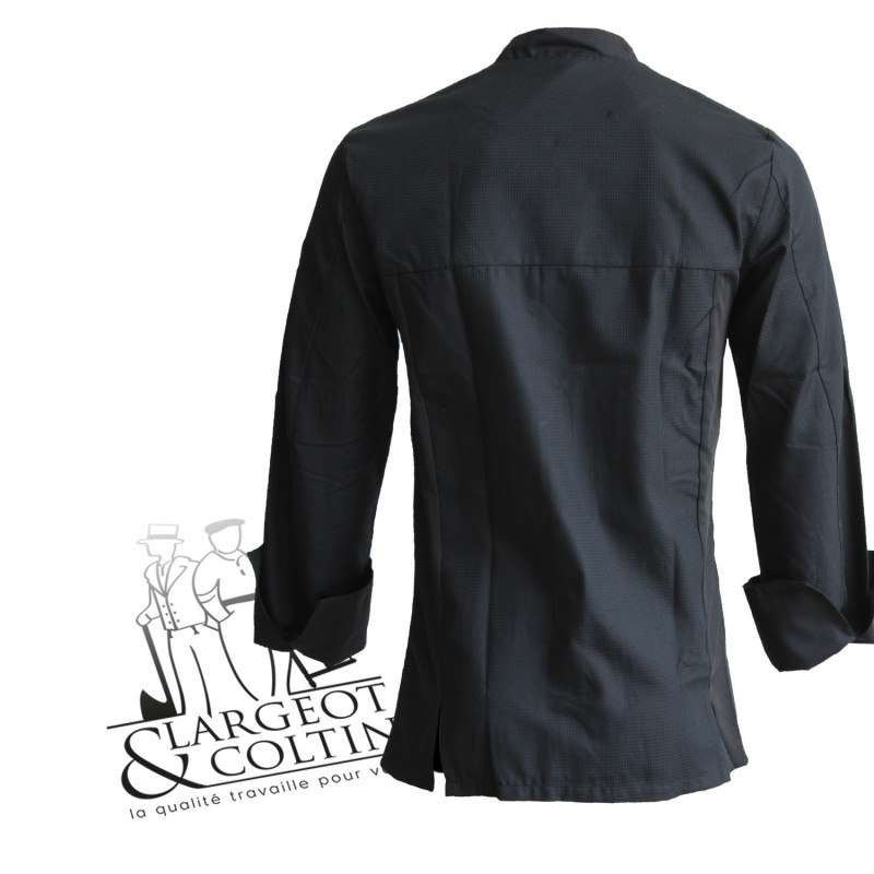 Veste de cuisine manches longues noire, Siaka Robur