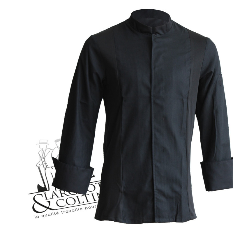 Veste de cuisine manches longues noire, Siaka Robur