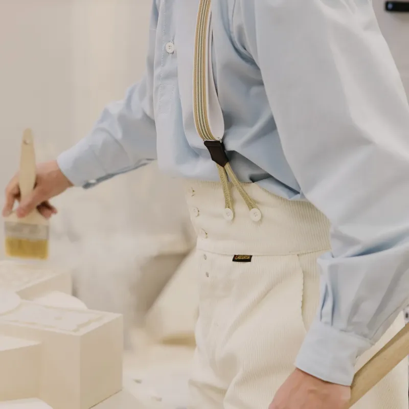 Chemise plissée artiste bleue Le Laboureur