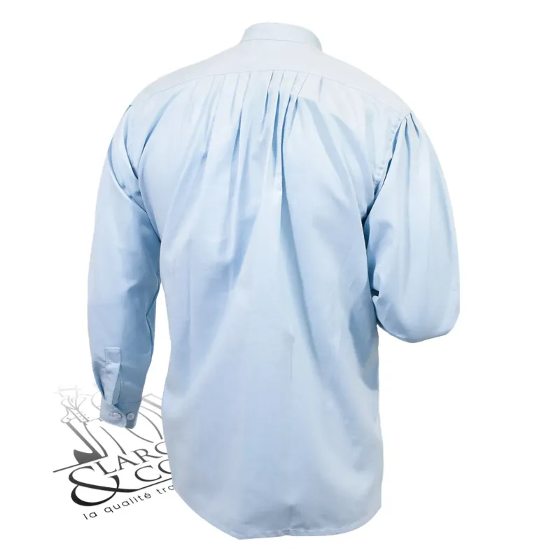 Chemise plissée artiste bleue Le Laboureur