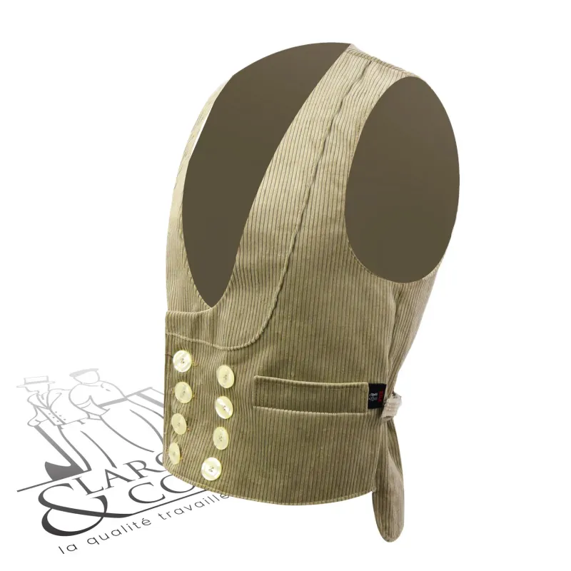 Gilet tailleur velours jonc avec protège-reins Emil FHB