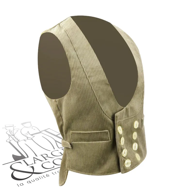 Gilet tailleur velours jonc avec protège-reins Emil FHB