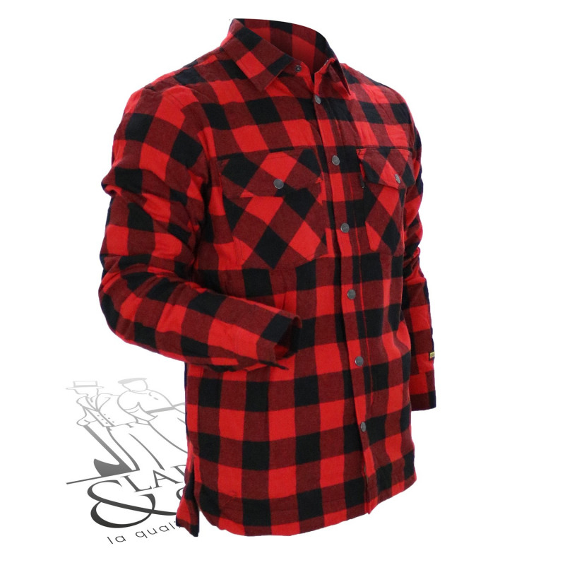 chemise hiver doublée Rouge