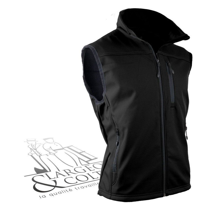 Gilet softshell sans manches noir
