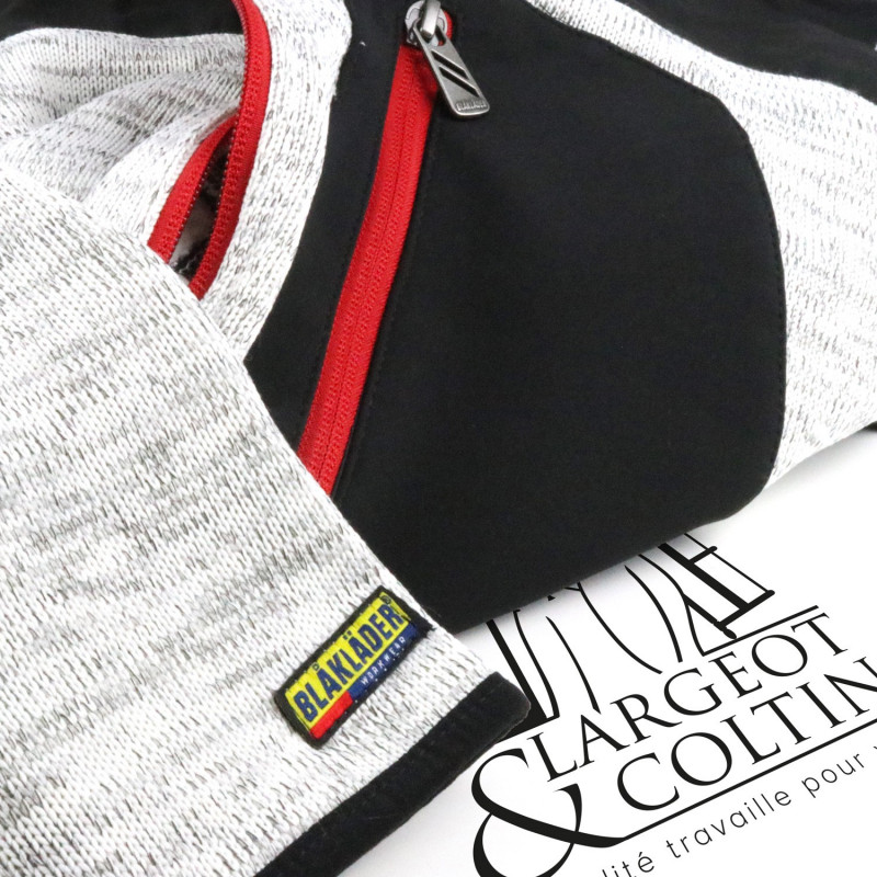 Veste polaire à capuche Blaklader Gris chiné