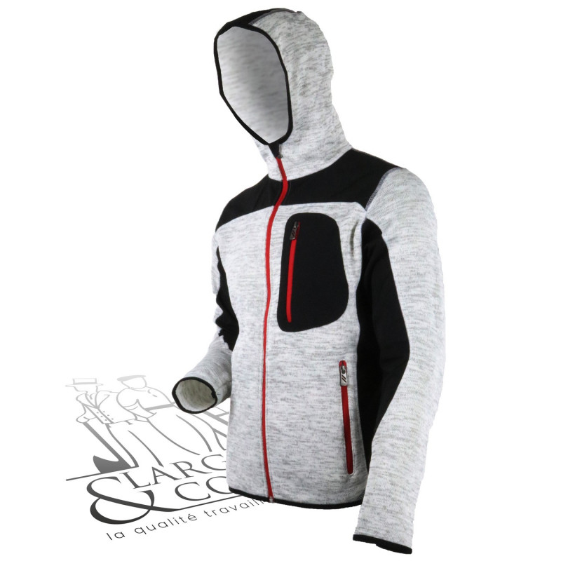 Veste polaire à capuche Blaklader Gris chiné