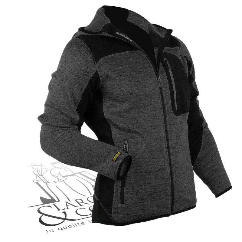 Veste polaire à capuche Blaklader Anthracite