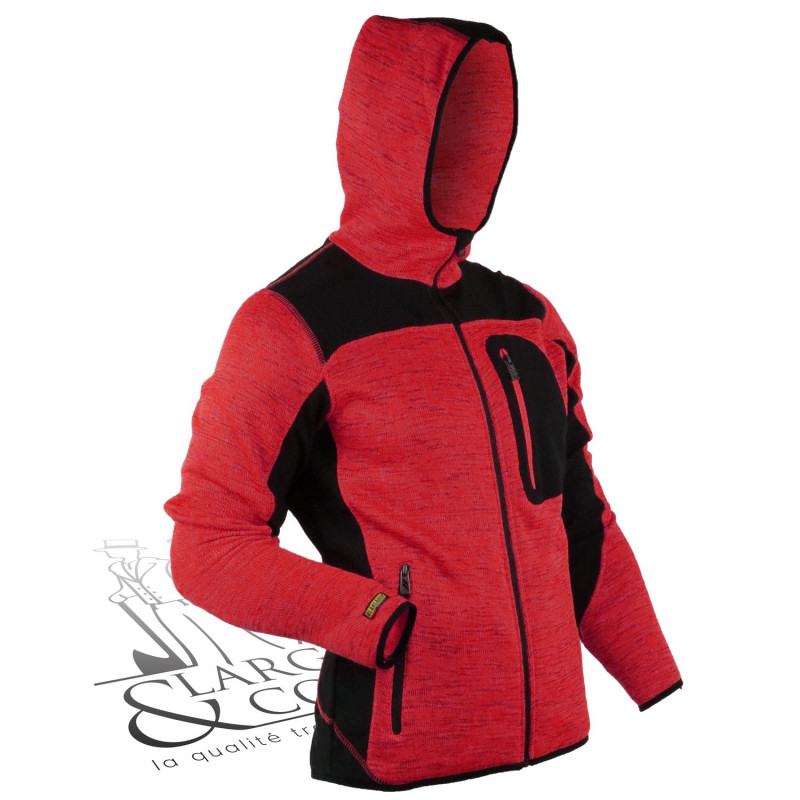 Veste polaire à capuche Blaklader Rouge