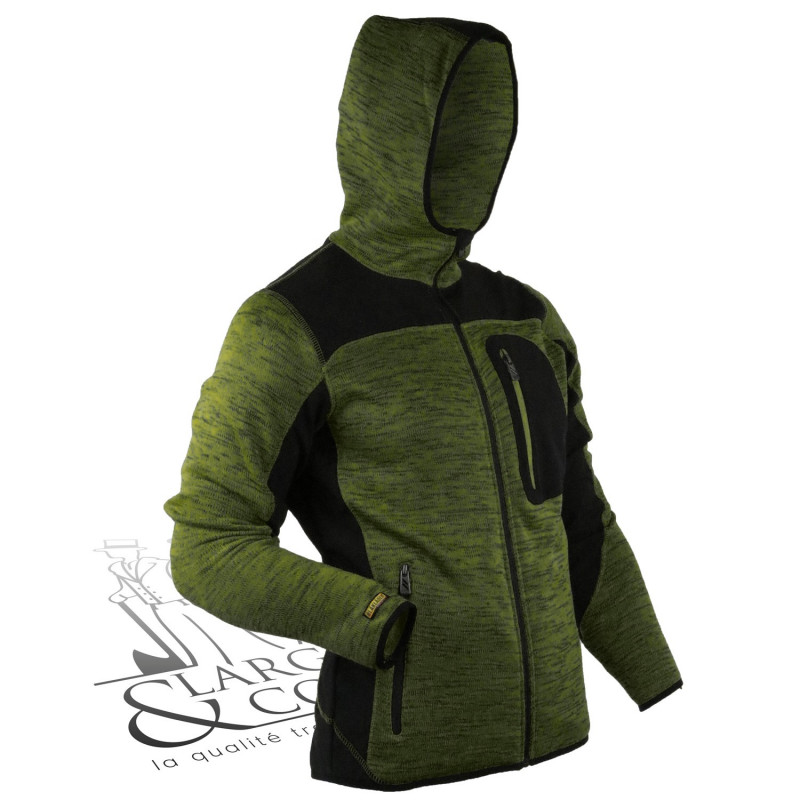 Veste polaire à capuche Blaklader Vert armée