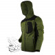 Veste polaire à capuche Blaklader Vert armée