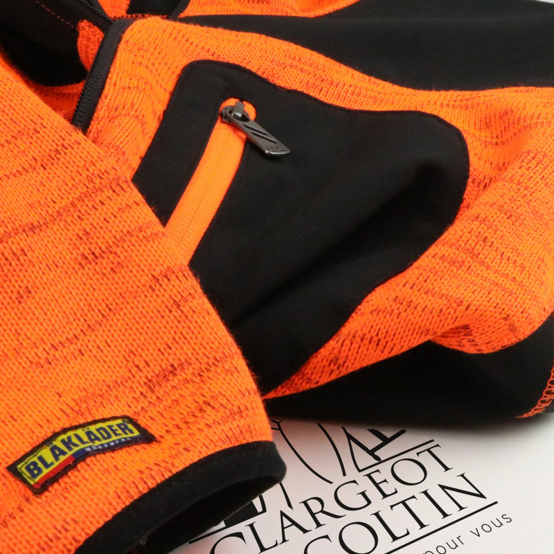 Veste polaire à capuche Blaklader orange fluo