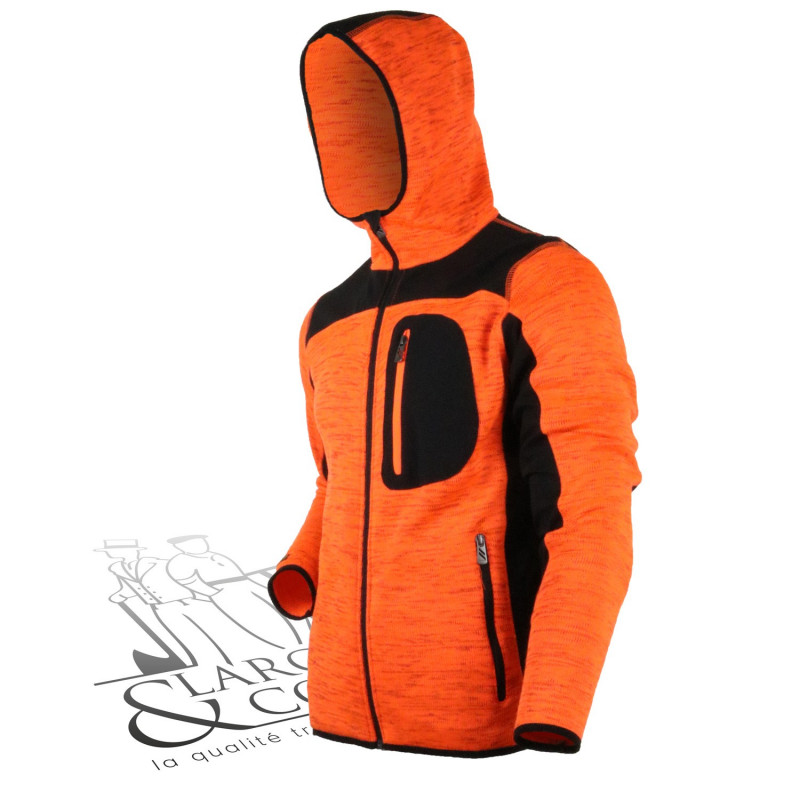 Veste polaire à capuche Blaklader orange fluo