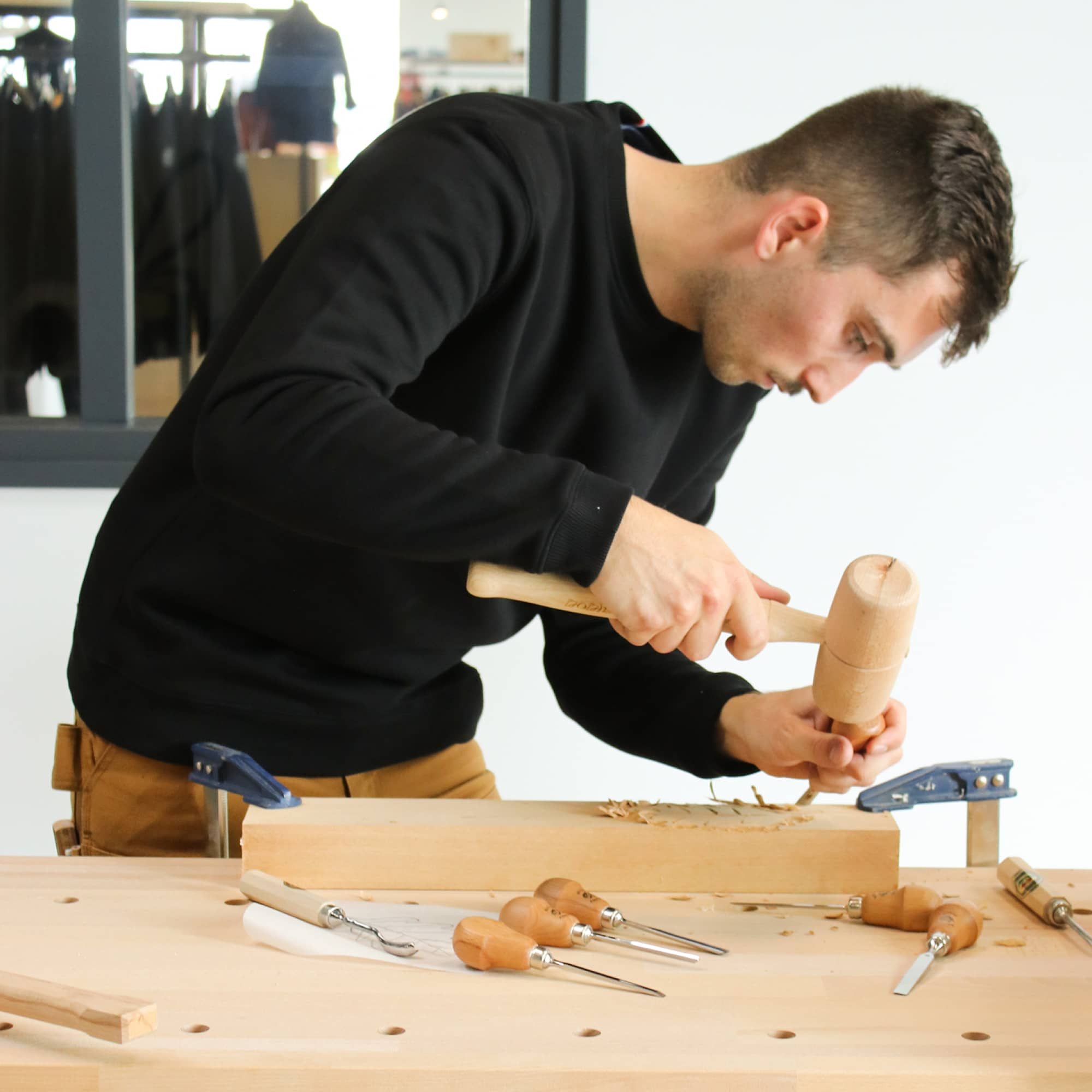 sweat de travail molletonné fabriqué en France Alex VADF